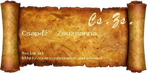 Csapó Zsuzsanna névjegykártya